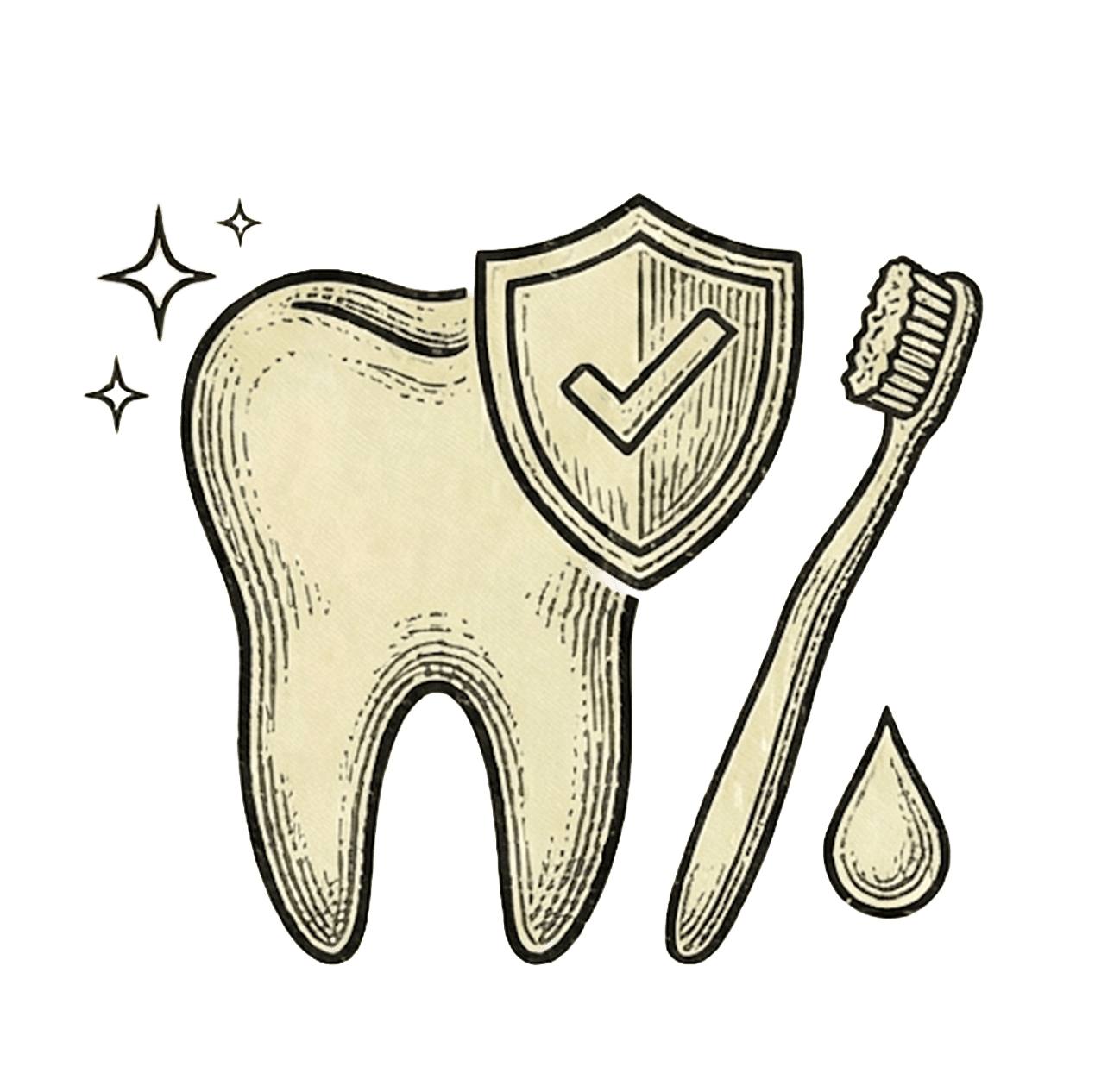 OraBite™ Chewables enamel support benefit illustration