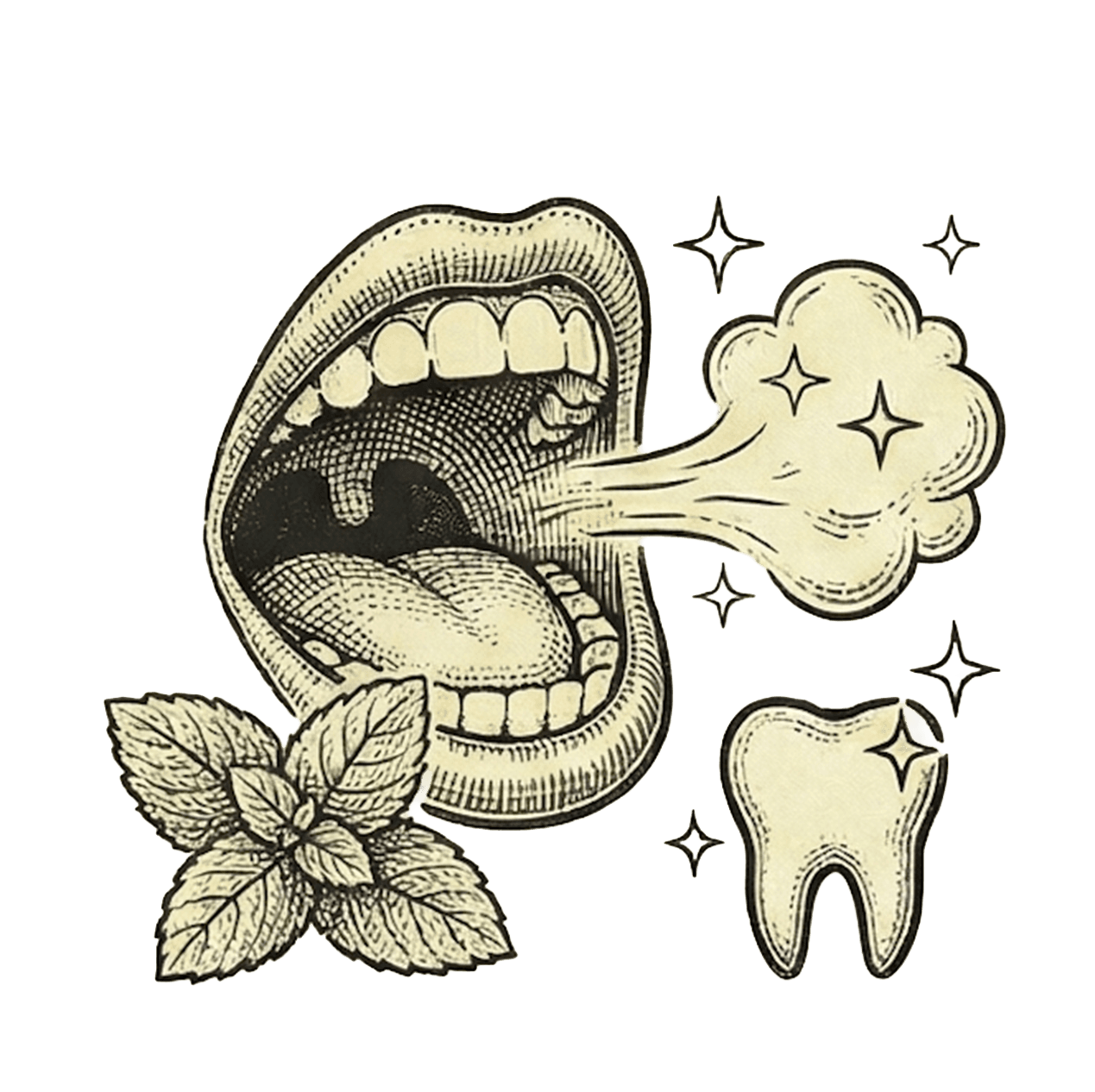OraBite™ Chewables fresh breath benefit illustration
