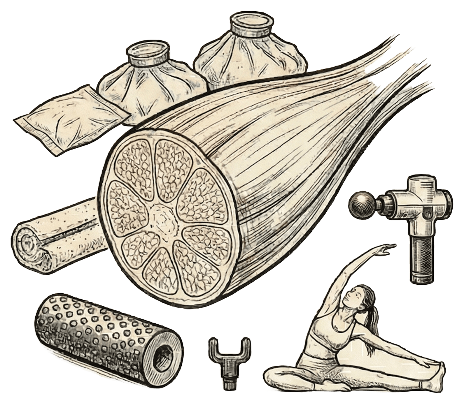 Whey Protein Isolate (Vanilla Bean) muscle recovery illustration