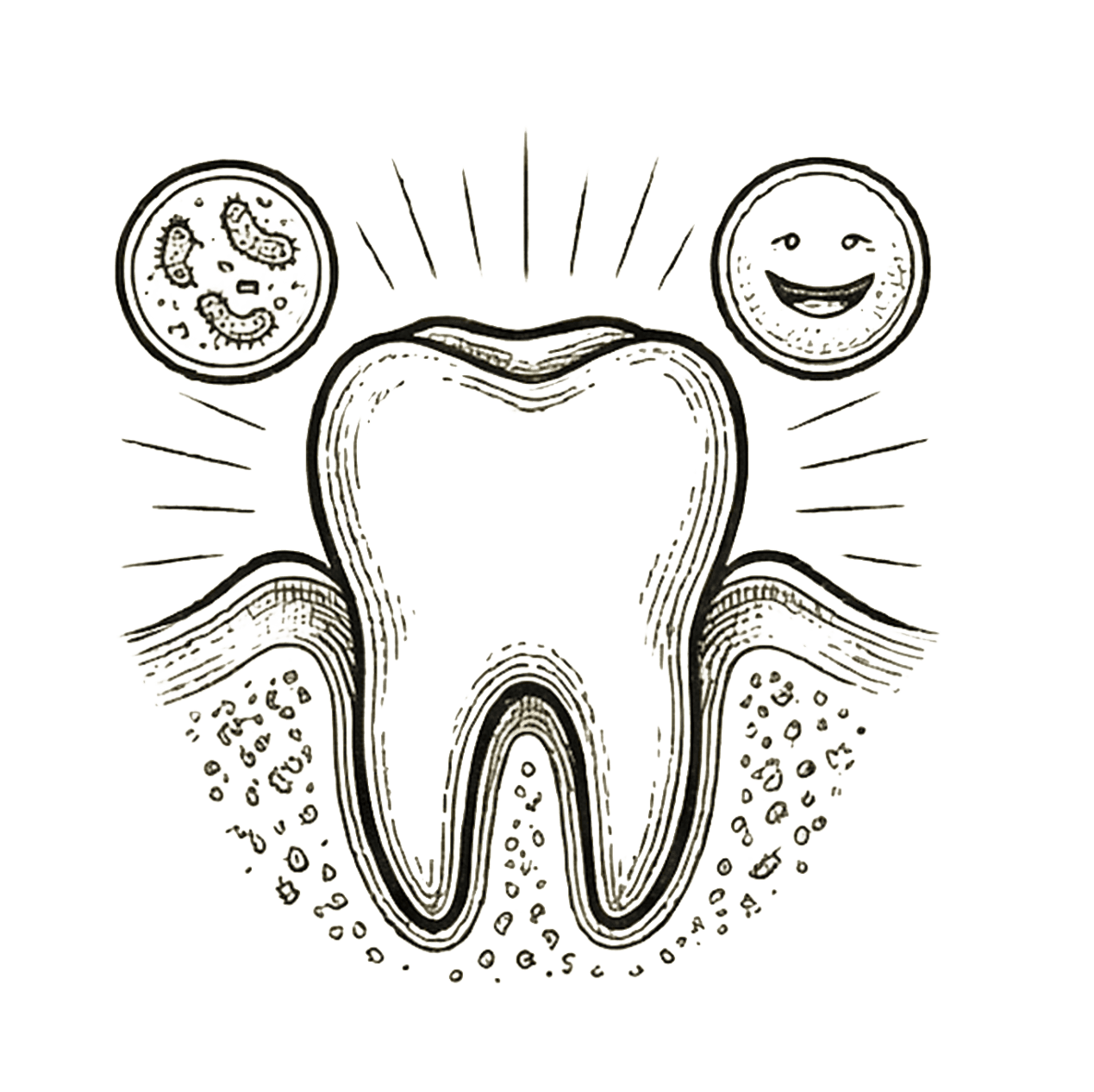 OraBite™ Chewables oral microbiome benefit illustration